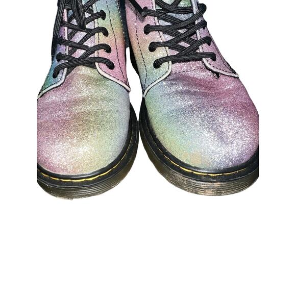 Doc Dr. Martens 1460 rainbow colored Glitter J Boot AirWair girls US size 3 - Picture 5 of 9